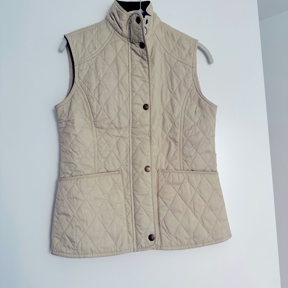 Barbour White/Tan Gilet - US Size 4 - Used